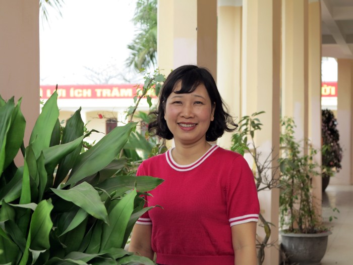 Cô giáo Nguyễn Thị Phong Lan (Ảnh: Lã Tiến)