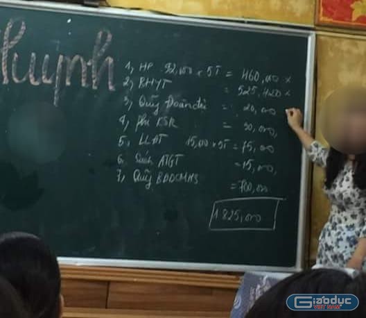 Trường Trung học cơ sở Trần Phú (Hải Phòng) thu quỹ Ban đại diện cha mẹ học sinh lên tới hơn 1 triệu đồng/kỳ/học sinh. (Ảnh: Lã Tiến)