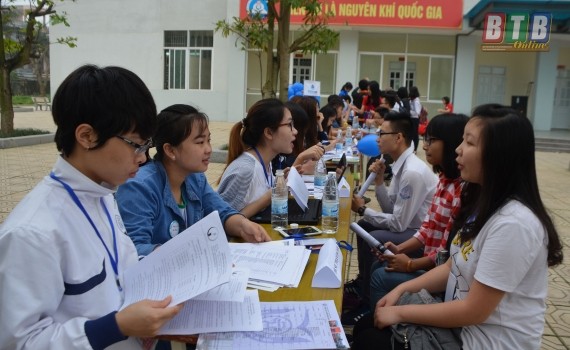 Hơn 80 học viên của tình Thái Bình được tư vấn tuyển sinh và phổ biến Luật Giáo dục nghề nghiệp (Ảnh: Báo Thái Bình)