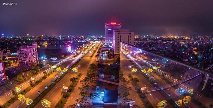 Tuyến phố Lê Hồng Phong (Hải Phòng) sôi động về đêm với các cơ sở dịch vụ ăn uống.
