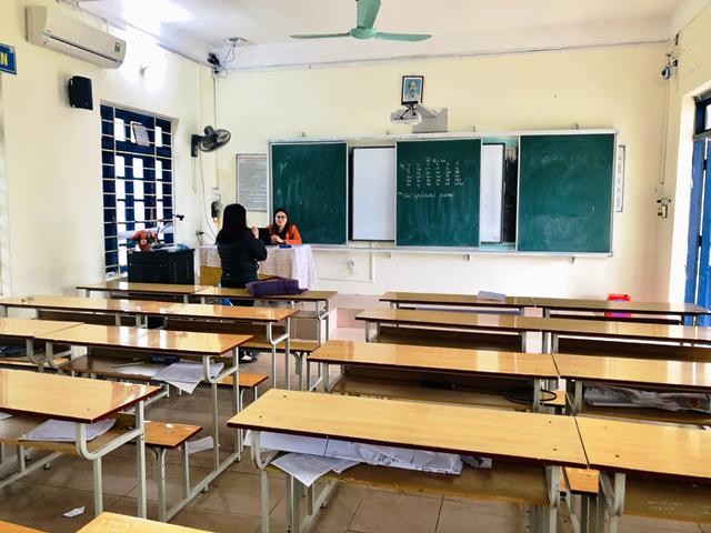 Trong ngày 25/3, hơn 500 học sinh Trường trung học phổ thông Tiên Yên nghỉ học bất thường (Ảnh: CTV)