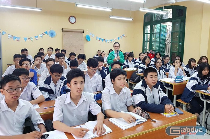 Trường Trung học phổ thông Ngô Quyền (Hải Phòng) tích cực cho học sinh ôn tập chuẩn bị thi Trung học phổ thông quốc gia năm 2019 (Ảnh: Lã Tiến)