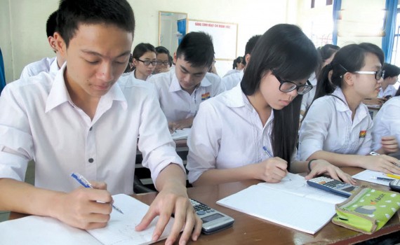Học sinh trường Trung học phổ thông Lê Quý Đôn (Thái Bình) tích cực ôn tập chuẩn bị thi Trung học phổ thông quốc gia 2019 (Ảnh: CTV)