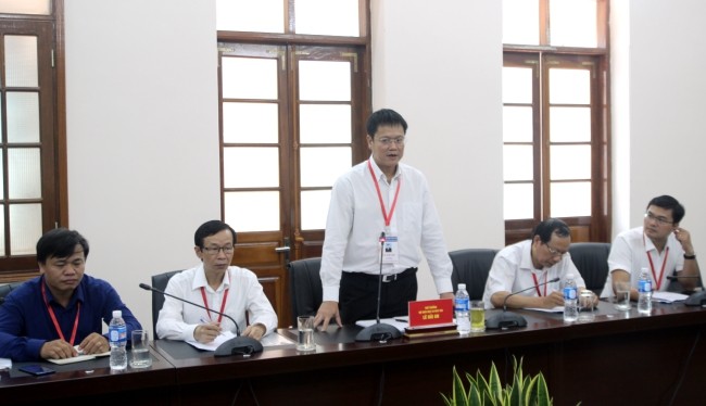 Thứ trưởng Bộ Giáo dục và Đào tạo Lê Hải An phát biểu tại cuộc làm việc (Ảnh: CTV)