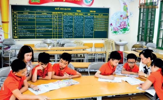 Các địa phương trong tỉnh Thái Bình tích cực thực hiện việc sáp nhập trường học thành trường phổ thông nhiều cấp học (Ảnh: Báo Thái Bình)