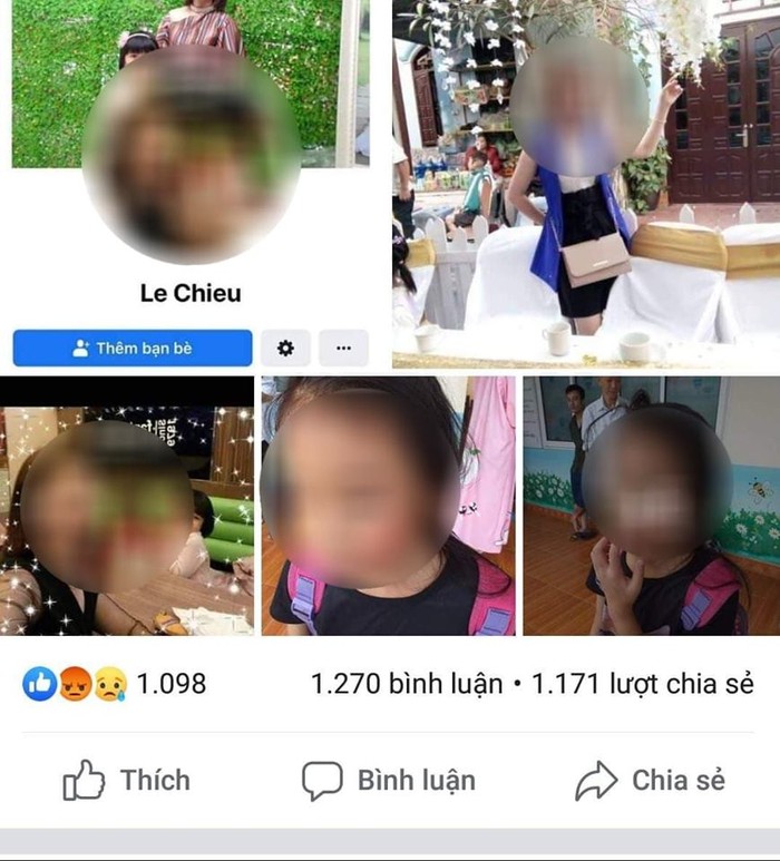 Hình ảnh cháu H. bị cô Chiều đánh được chia sẻ trên mạng xã hội (Ảnh: CTV)