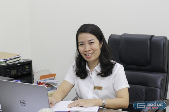 Cô giáo Dương Thị Hoàng Anh, Hiệu trưởng Trường Mẫu giáo Kim Đồng 4 (Ảnh: Lã Tiến)