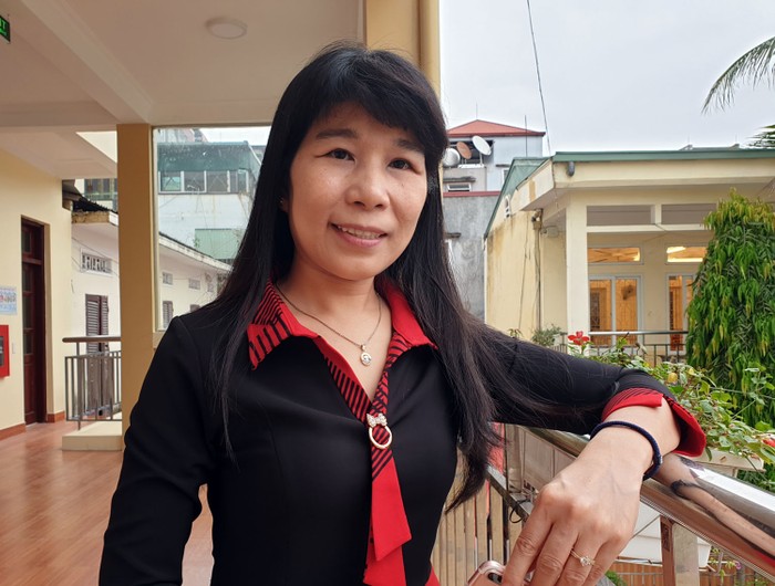 Cô giáo Vũ Thị Loan, giáo viên môn Hóa học, Trường Trung học cơ sở Trần Phú (Hải Phòng) (Ảnh: CTV)