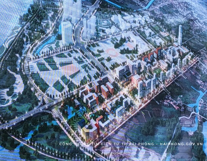 Phối cảnh mô hình dự án thành phố giáo dục quốc tế Hải Phòng với tổng mức đầu tư khoảng 13.000 tỷ đồng (Ảnh: haiphong.gov.vn)
