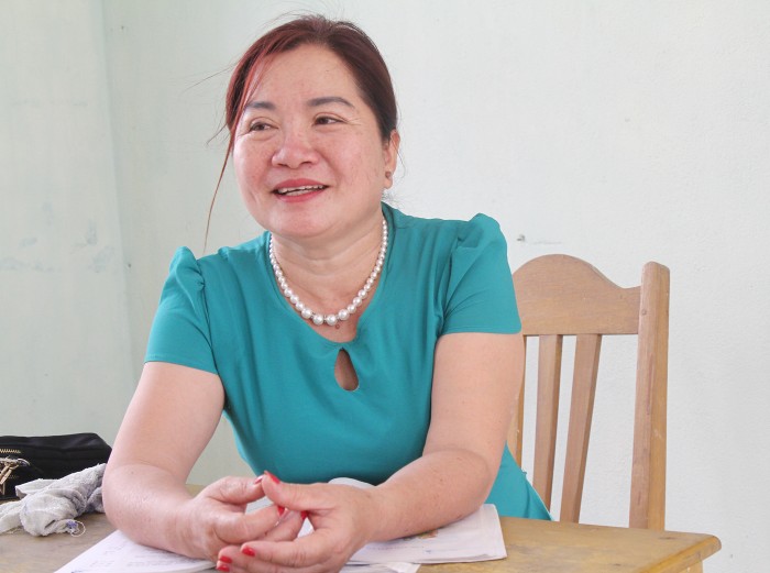 Cô giáo Vũ Thị Hà, giáo viên Trường Tiểu học và Mầm non Bạch Long Vỹ (Hải Phòng) (Ảnh: CTV)