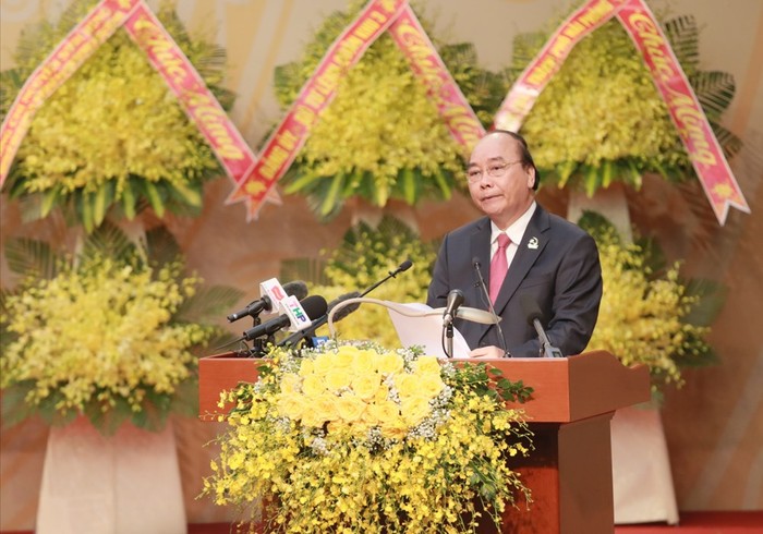 Thủ tướng Nguyễn Xuân Phúc phát biểu chỉ đạo tại đại hội (Ảnh: CTV)