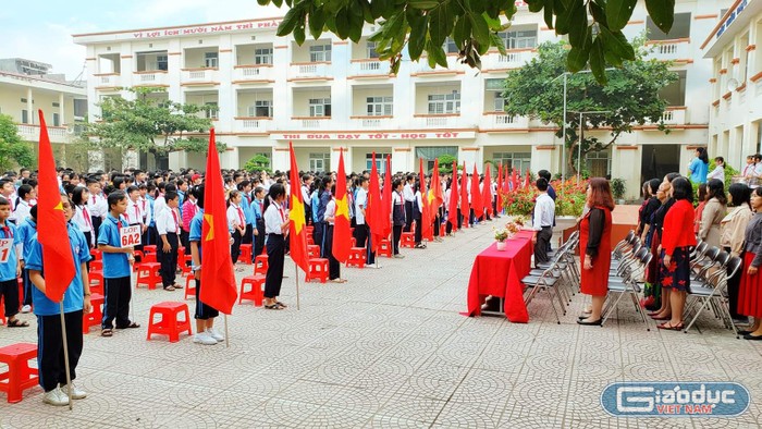 Trải qua 60 năm xây dựng và trưởng thành, Trường Trung học cơ sở Hùng Vương ngày càng khang trang, đáp ứng yêu cầu dạy học (ảnh: Nhà trường cung cấp)