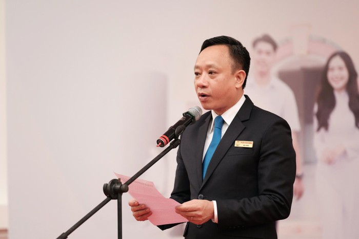 Phó giáo sư, Tiến sĩ Phạm Xuân Dương, Hiệu trưởng Trường Đại học Hàng Hải Việt Nam phát biểu tại chương trình (Ảnh: CTV)