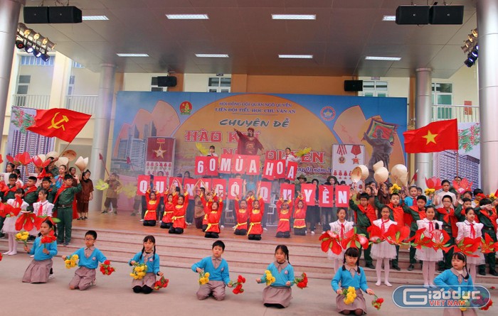 Trong 60 năm vẻ vang của quận Ngô Quyền, Trường Tiểu học Chu Văn An đã có đóng góp không nhỏ cho lĩnh vực giáo dục đào tạo (Ảnh: Lã Tiến)