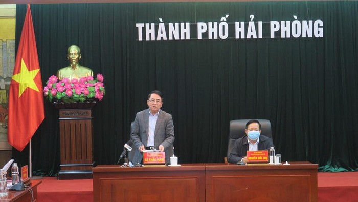 Ông Lê Khắc Nam, Phó Chủ tịch Ủy ban nhân dân Thành phố Hải Phòng cho biết, thành phố đề xuất 2 phương án mua vắc xin cho hơn 2 triệu người dân Hải Phòng (ảnh: haiphong.gov.vn)