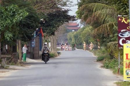 Thôn 4 Lôi Động, xã Hoàng Động, huyện Thủy Nguyên (Hải Phòng) bị phong tỏa (Ảnh: CTV)
