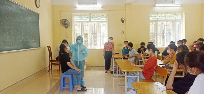 Quảng Ninh xét nghiệm Covid-19 cho toàn bộ thí sinh thi tốt nghiệp Trung học phổ thông năm 2021 (ảnh: Cổng thông tin điện tử tỉnh Quảng Ninh)