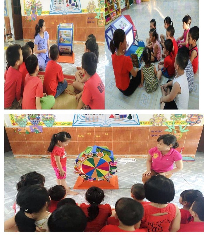 Bộ sản phẩm “Bộ đồ dùng học tập, đồ chơi đa năng cho trẻ mầm non” được nhiều trường áp dụng dạy học, mang lại hiệu quả thiết thực trong công tác chăm sóc giáo dục trẻ (Ảnh: Nhân vật cung cấp)