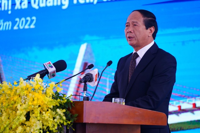 Phó thủ tướng Chính phủ Lê Văn Thành phát lệnh khởi công dự án (Ảnh: CTV)