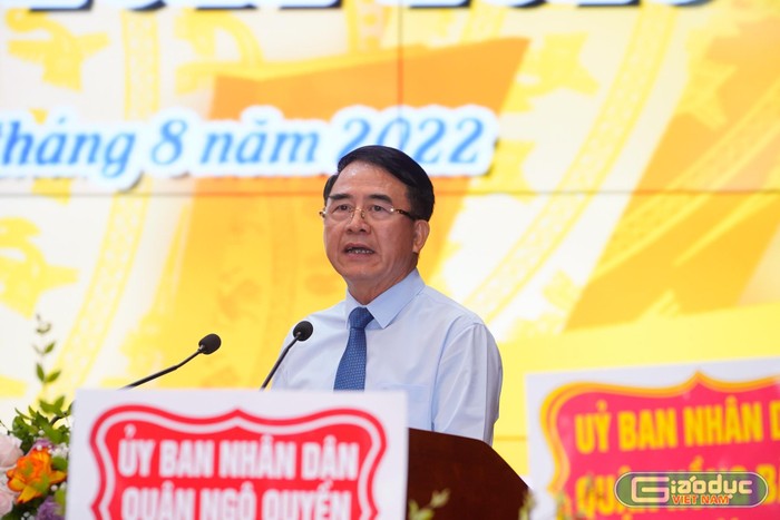 Ông Lê Khắc Nam - Phó chủ tịch Uỷ ban nhân dân thành phố Hải Phòng phát biểu tại hội nghị (Ảnh: LT)