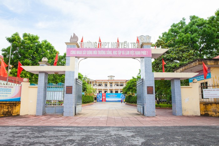 Trường Trung học phổ thông Nguyễn Trãi (huyện An Dương, Hải Phòng) nơi bị cáo Nguyễn Thị Phương Hoa và Nguyễn Thị Dung làm việc trước đó (Ảnh: CTV)