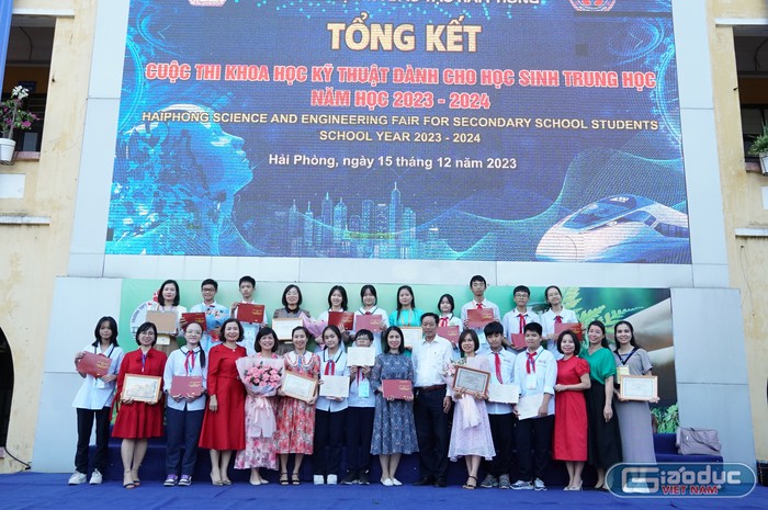 Ngành Giáo dục và Đào tạo quận Lê Chân năm nay có nhiều dự án đạt giải với hàm lượng khoa học cao (Ảnh: Lã Tiến)