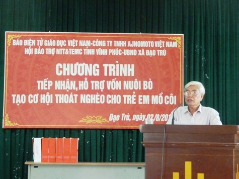 Ông Nguyễn Hữu Hùng - Phó Chủ tịch thường trực Hội bảo trợ người tàn tật và trẻ em mồ côi tỉnh Vĩnh Phúc.