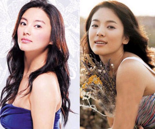 Trương Vũ Kỳ và Song Hye Kyo. Diễn viên Trung Quốc Trương Vũ Kỳ còn được mệnh danh là “Song Hye Kyo của Trung Quốc”, như vậy có thể thấy hai mỹ nhân này giống nhau đến mức nào.