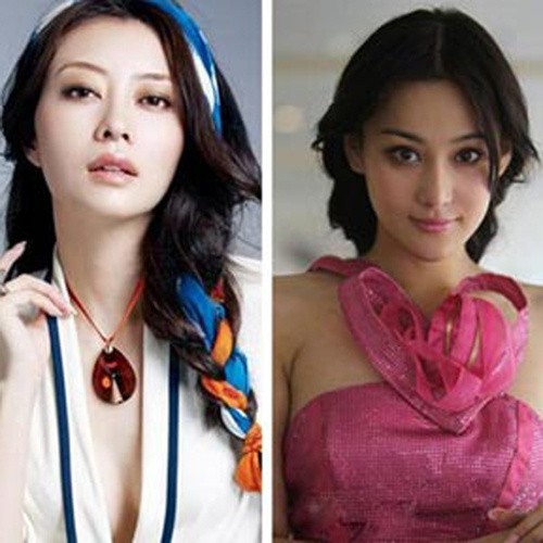 Người mẫu nổi tiếng Trung Quốc Hùng Đại Lâm và diễn viên Đại lục Trương Thanh Dữ.