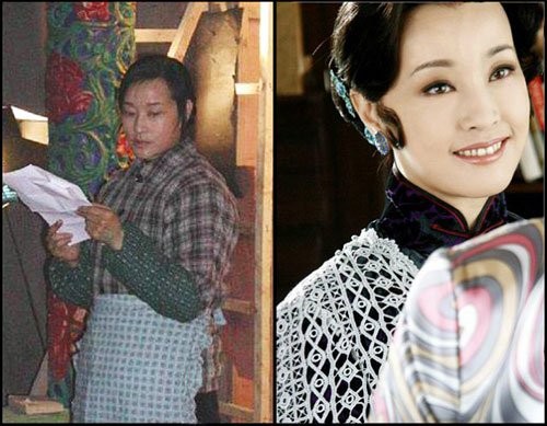 Nữ diễn viên gạo cội Lưu Hiểu Khánh hóa thân cô gái xấu xí trong phim.