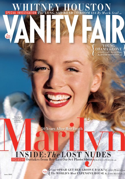 Marilyn Monroe trên bìa tạp chí Vanity Fair số tháng 6-2012.