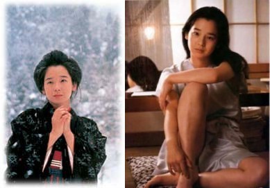 Diễn viên Tanaka Yūko vào vai Oshin khi trưởng thành (16 – 46 tuổi) và Tanaka ngoài đời.
