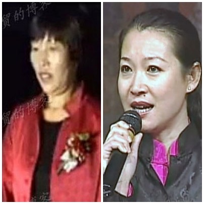 Vợ cũ đạo diễn Trần Bản Sơn là Cát Thục Trân (trái) và vợ hiện tại Mã Lệ Quyên (phải)