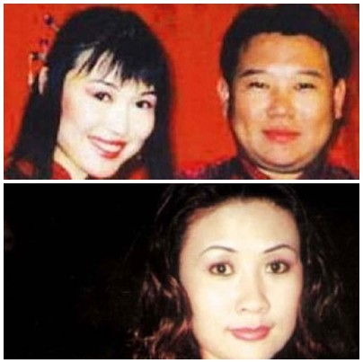 Nghệ sĩ Trịnh Đức Cương và vợ cũ Hồ Trung Huệ (trên), vợ hiện tại (dưới).