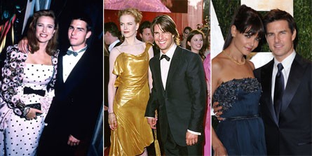 Cả ba bà vợ đều kết thúc hôn nhân với Tom Cruise ở tuổi 33. Ảnh. Perezhilton.