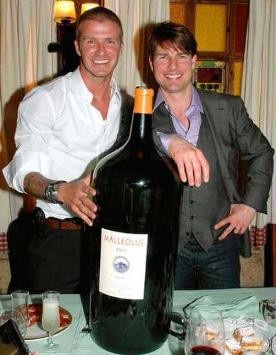 Tom Cruise và Beckham những ngày đầu quen nhau. Ảnh. Babble.