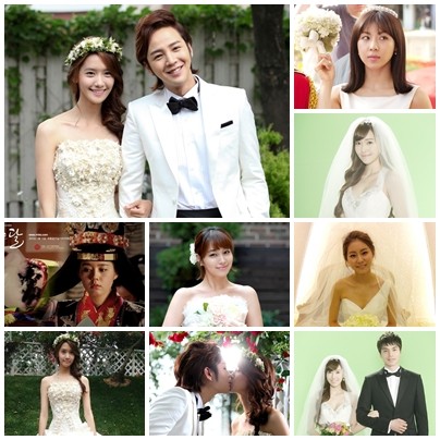 Jessica, Han Ga In, Yoona, Uee, Han Ga In, Ha Ji Won... ai sẽ là cô dâu xứ Kim Chi lộng lẫy nhất mùa phim Hàn 2012?