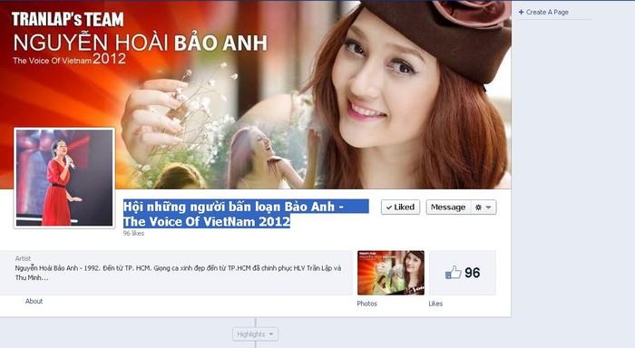 Fanpage Hội những người bấn loạn Bảo Anh - The Voice Of Vietnam 2012.