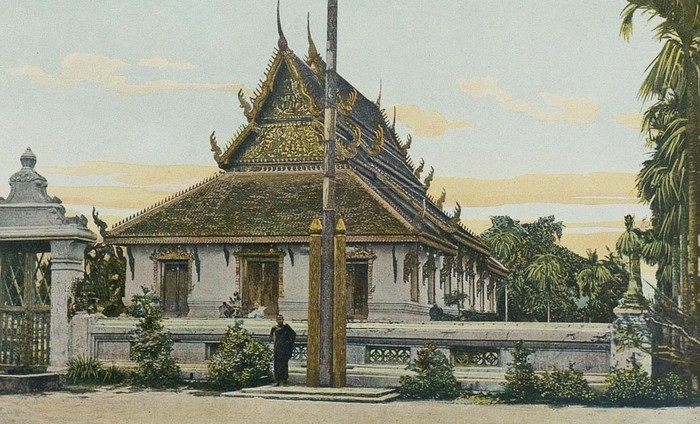 Một ngôi chùa ở Phnôn pênh, Campuchia 1903. (Indochine 1903 - Cambodge - une pagode à Pnom Penh).