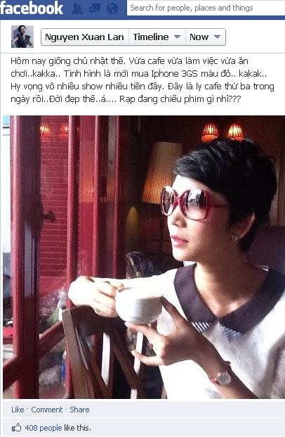 Giám khảo Vietnam's Next Top Model khoe mới mua Iphone 3GS đỏ.