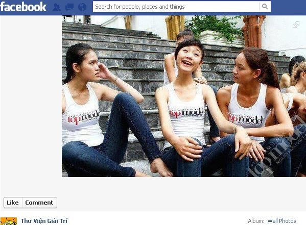 Một hình ảnh khá hài hước của Trà My cùng các thí sinh Vietnam's Next Top Model 2011 khiến cư dân facebook cười nghiêng ngả.
