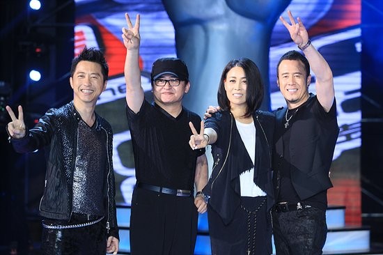 Bộ tứ quyền lực của The Voice Trung Quốc 2012: Dữu Trừng Khánh, Lưu Hoan, Na Anh và Dương Khôn (từ trái qua).