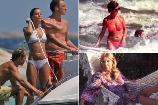 Những bức hình "không đứng đắn" của các thành viên Hoàng gia Anh lộ diện trên báo chí những thập kỷ qua, trong đó có cả công nương Diana (ngoài cùng bên trái, phía trên). Ảnh. TheDailyBeast.