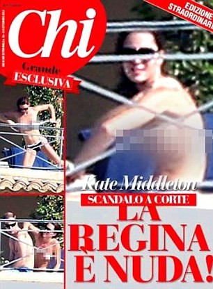 Những hình ảnh "nhạy cảm" của công nương Kate trên tạp chí Chi của Italia.