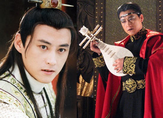 Lưu Tiểu Phong qua tạo hình phim “Cái chết của Vương Bột” (trái) và hình ảnh “dìm hàng” của anh trong “Tuổi trẻ của Chư Cửu Muội”.