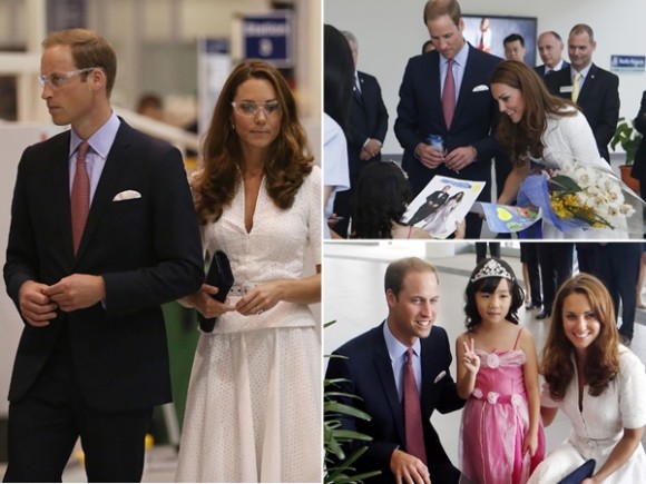 Sau chuyến thăm nhà máy Rolls-Royce, cặp đôi đã được chào đón bởi những người hâm mộ Singapore.
