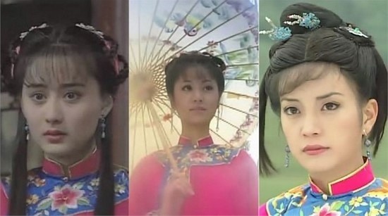Trang phục của một dân nữ do Trần Đức Dung (ngoài cùng bên trái) thể hiện sau này lại được Lâm Tâm Như và Triệu Vy xài lại như mới.