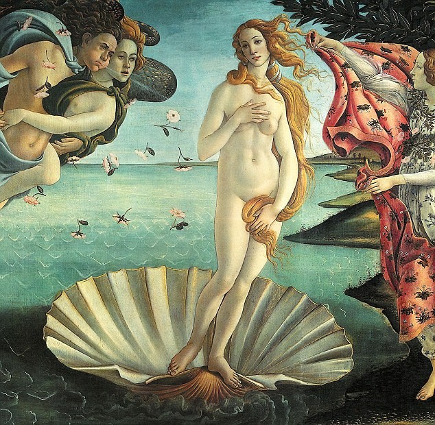 Bức tranh "The Birth of Venus" của danh họa Ý Sandro Bottecelli.