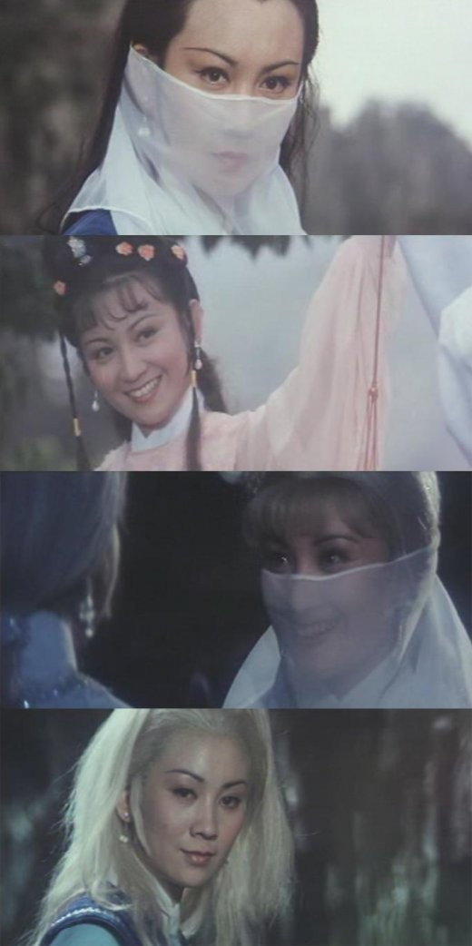 Bào Khởi Tịnh vai Bạch Phát ma nữ phim “Bạch Phát ma nữ truyện” 1980, một bản khá thành công trước khi Bạch Phát ma nữ của Lâm Thanh Hà ra đời.