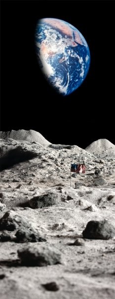 Phải mất hai tháng để lưu trữ tro từ lò sưởi để tạo ra phong cảnh trên mặt trăng như thế này. Ngoài ra còn có hỗn hợp vữa gạch...